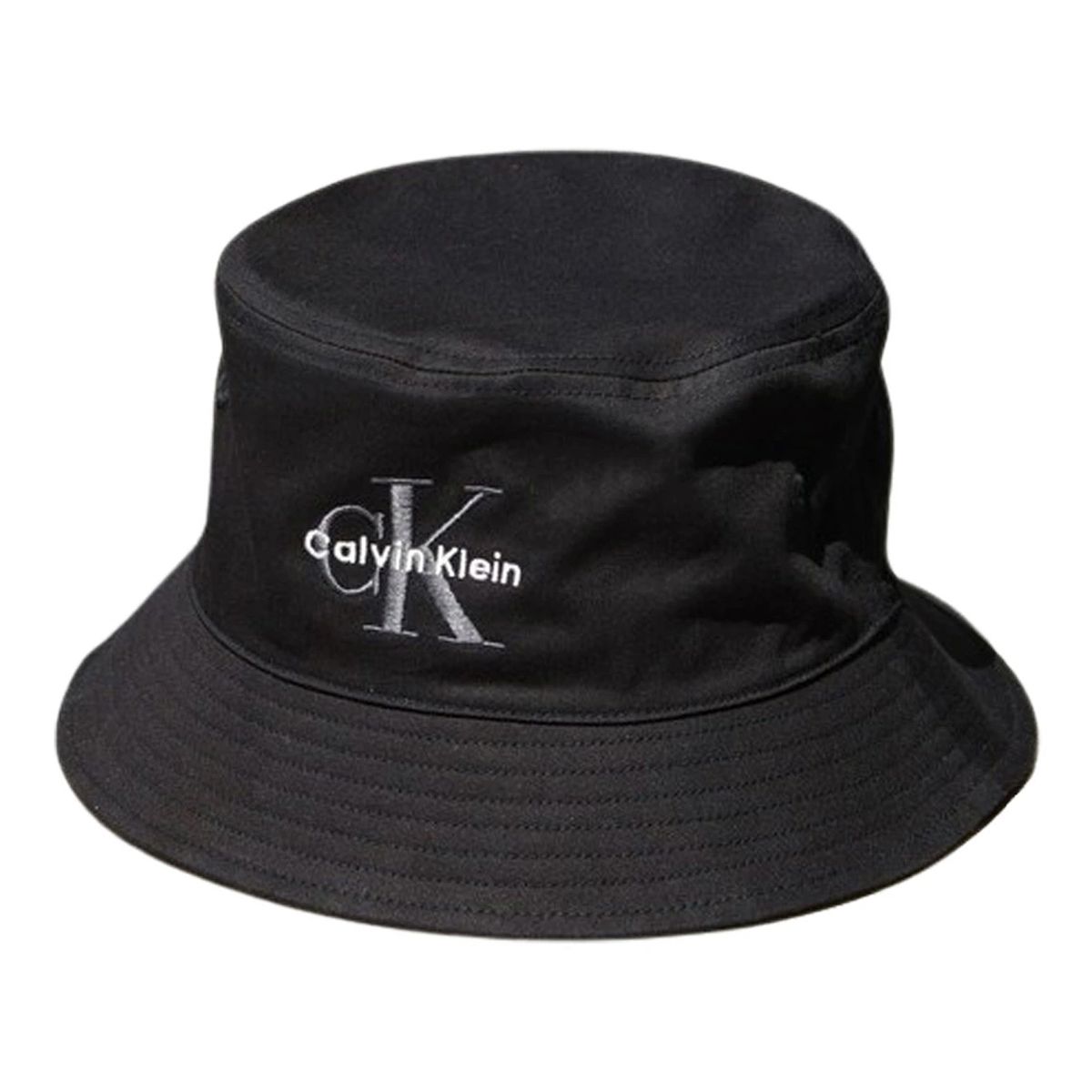 カルバンクライン Calvin Klein(CK) バケットハット ロゴ 刺繍 コットン モノグラム シンプル 帽子 UVカット 4G5020G 001 レディース メンズ ユニセックス ブラック
