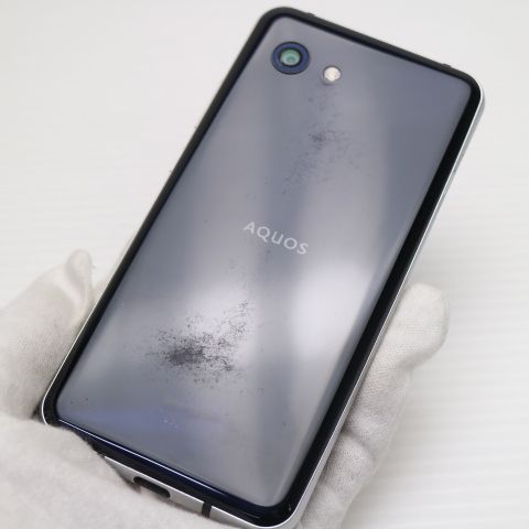 美品 SH-M09 AQUOS R2 compact ピュアブラック スマホ 本体 白ロム