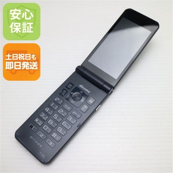 美品 arrows ケータイ ベーシック F-41C ネイビー スマホ 白ロム 土日祝発送OK 03000