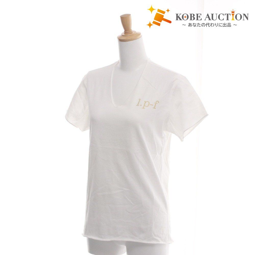 ■ ルシアンペラフィネ lucien pellat-finet Tシャツ 半袖 Vネック トップス カットソー スカル ドクロ レディース XS ホワイト系 4,599円