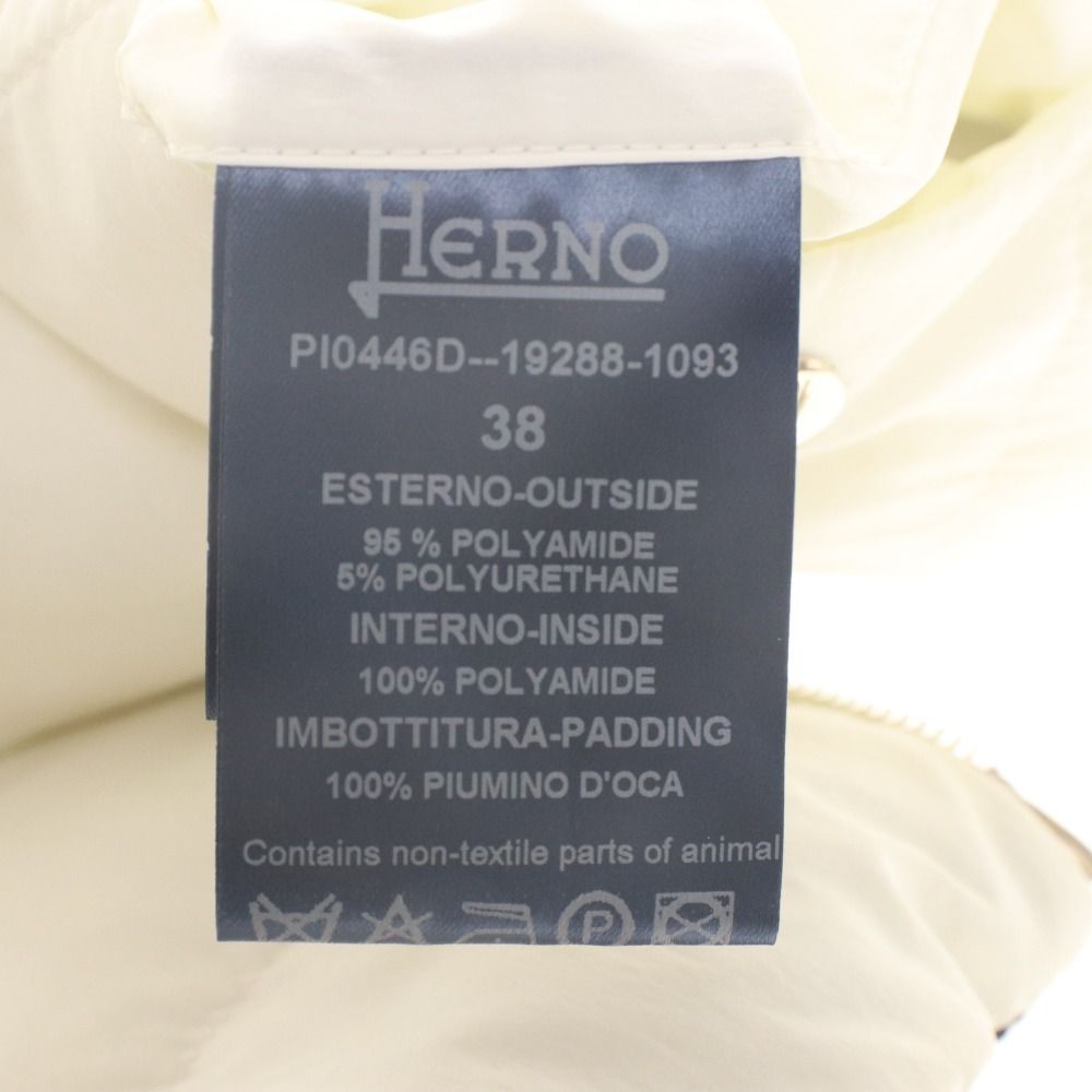 ■ ヘルノ Herno ダウンジャケット 長袖 PI0446D 1093 アウター リバーシブル グースダウン レディース 38(XS~S相当）ブラック ホワイト