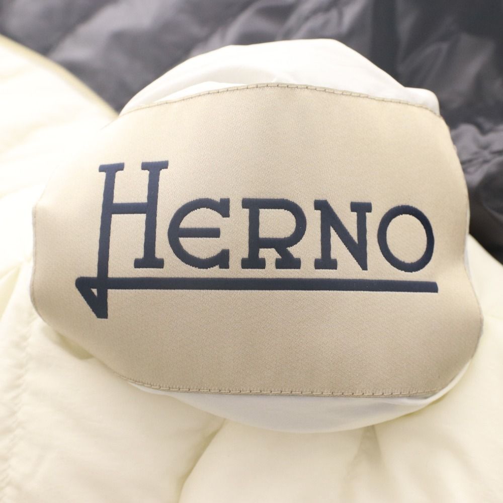 ■ ヘルノ Herno ダウンジャケット 長袖 PI0446D 1093 アウター リバーシブル グースダウン レディース 38(XS~S相当）ブラック ホワイト