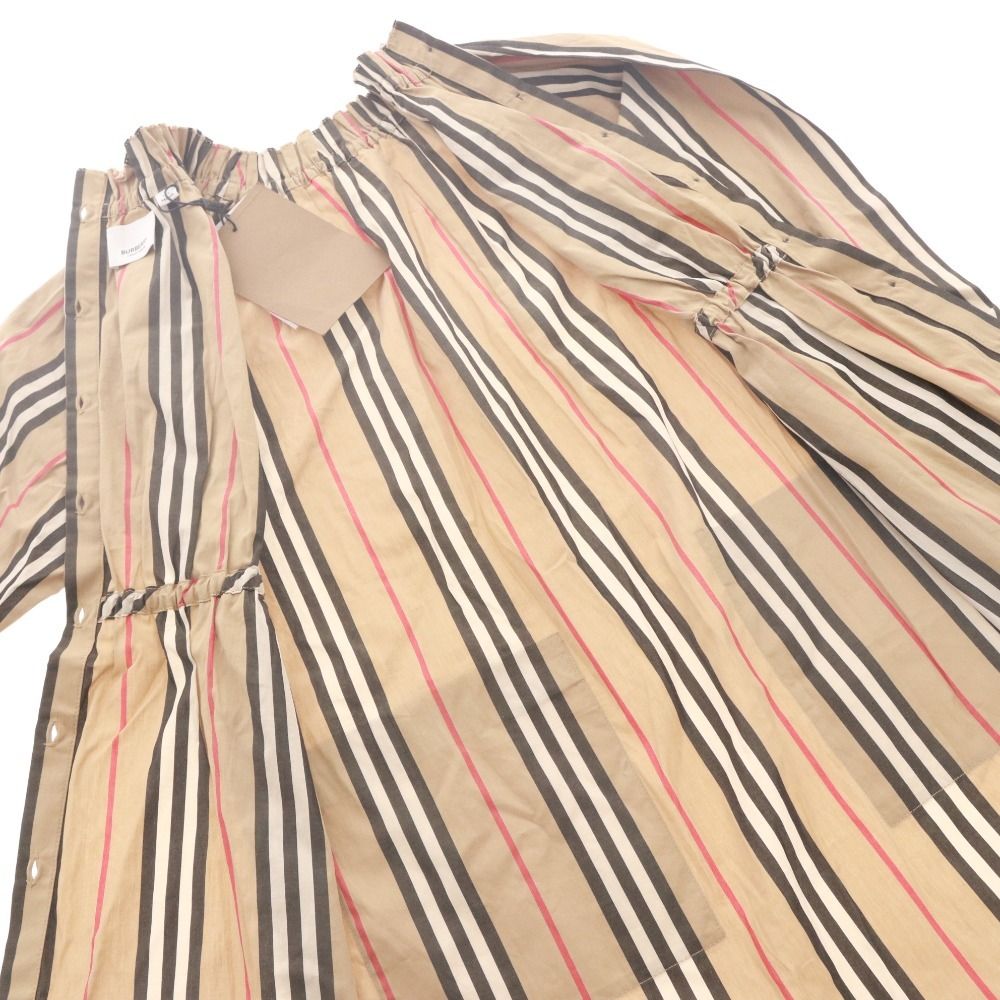 100％本物□ バーバリー BURBERRY ワンピース 長袖 アイコンストライプ