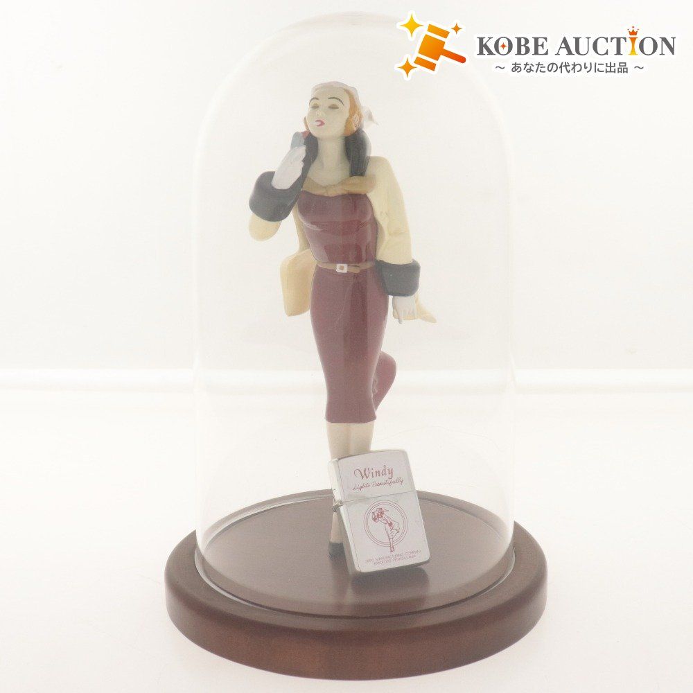 ■ ZIPPO ジッポー オイルライター & フィギュアドール Windy girl ウィンディーガール レッド 赤 台座/ケース付き