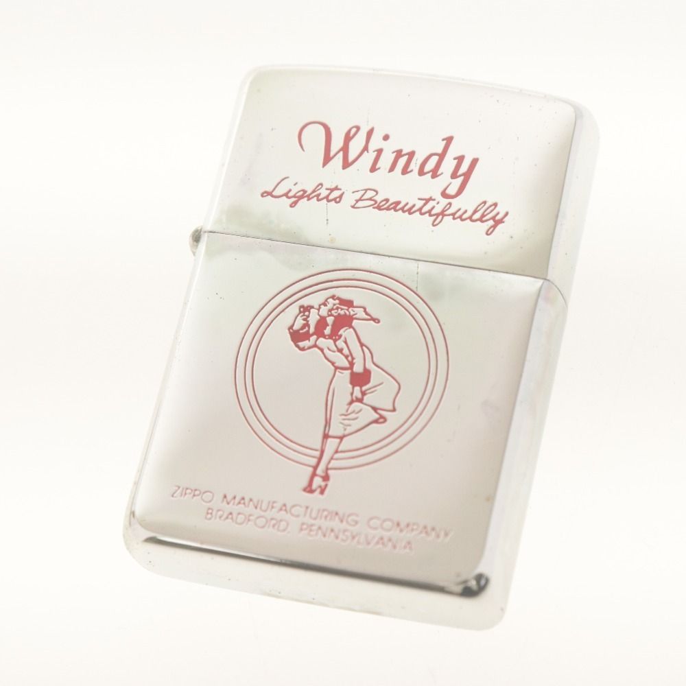 ■ ZIPPO ジッポー オイルライター & フィギュアドール Windy girl ウィンディーガール レッド 赤 台座/ケース付き