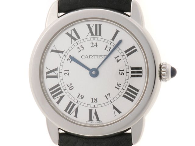 CARTIER カルティエ ロンドソロSM WSRN0019 腕時計 ステンレス クォーツ シルバー文字盤 レディース【473】