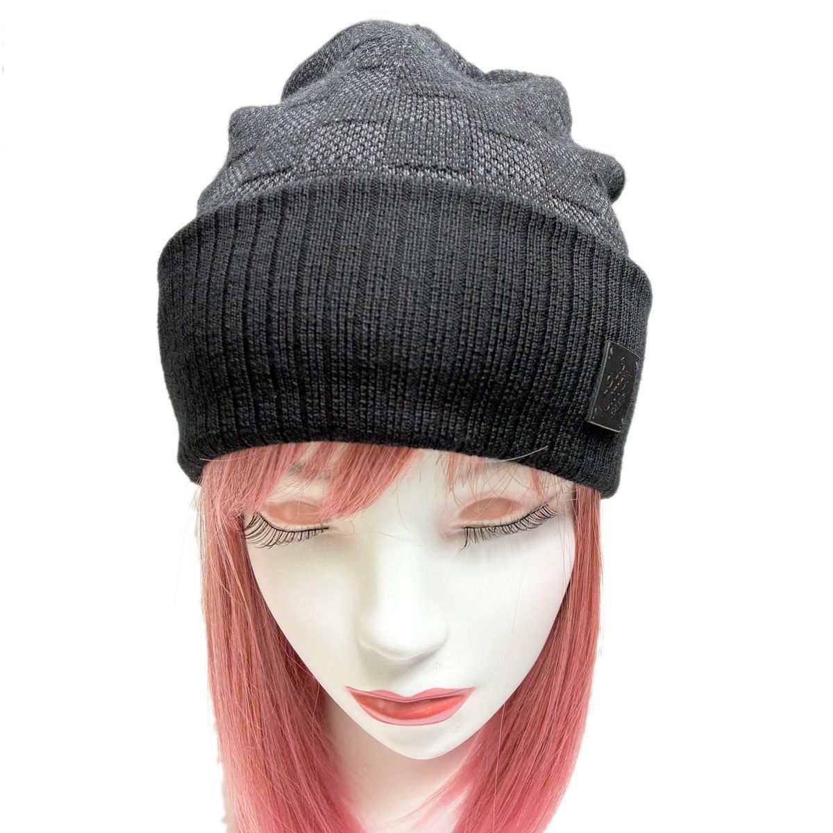中古】 ヴィトン ニット帽 ダミエ グラフィット ビーニー ネオプティ