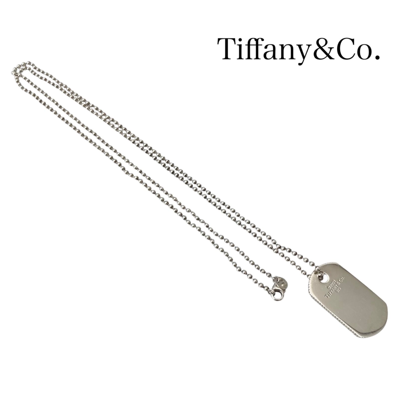 【袋付き】TIFFANY&Co. ティファニー　ドッグタグネックレス　silver925　33.9g　©2003