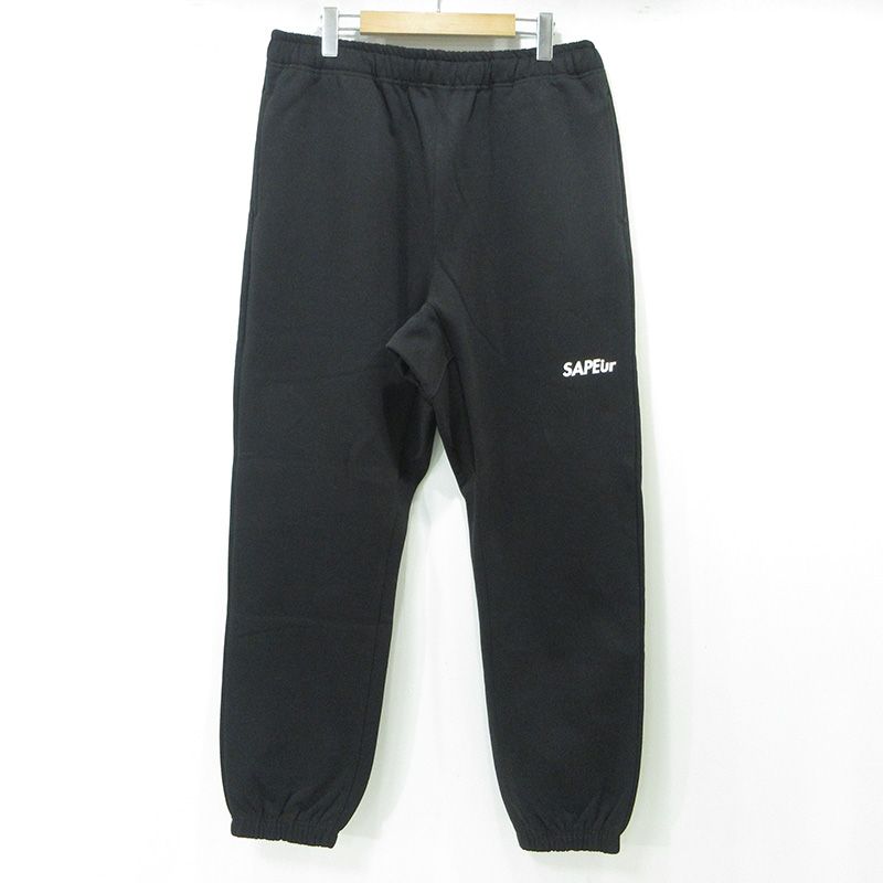 【三重本店】 中古 SAPEur | サプール ロゴプリントスウェットパンツ ブラック サイズ：XL 【107】