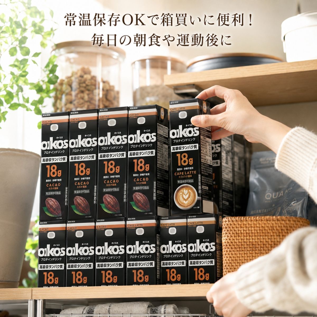 オイコス プロテインドリンク カフェラテ24本 240ml 選べる 2種 