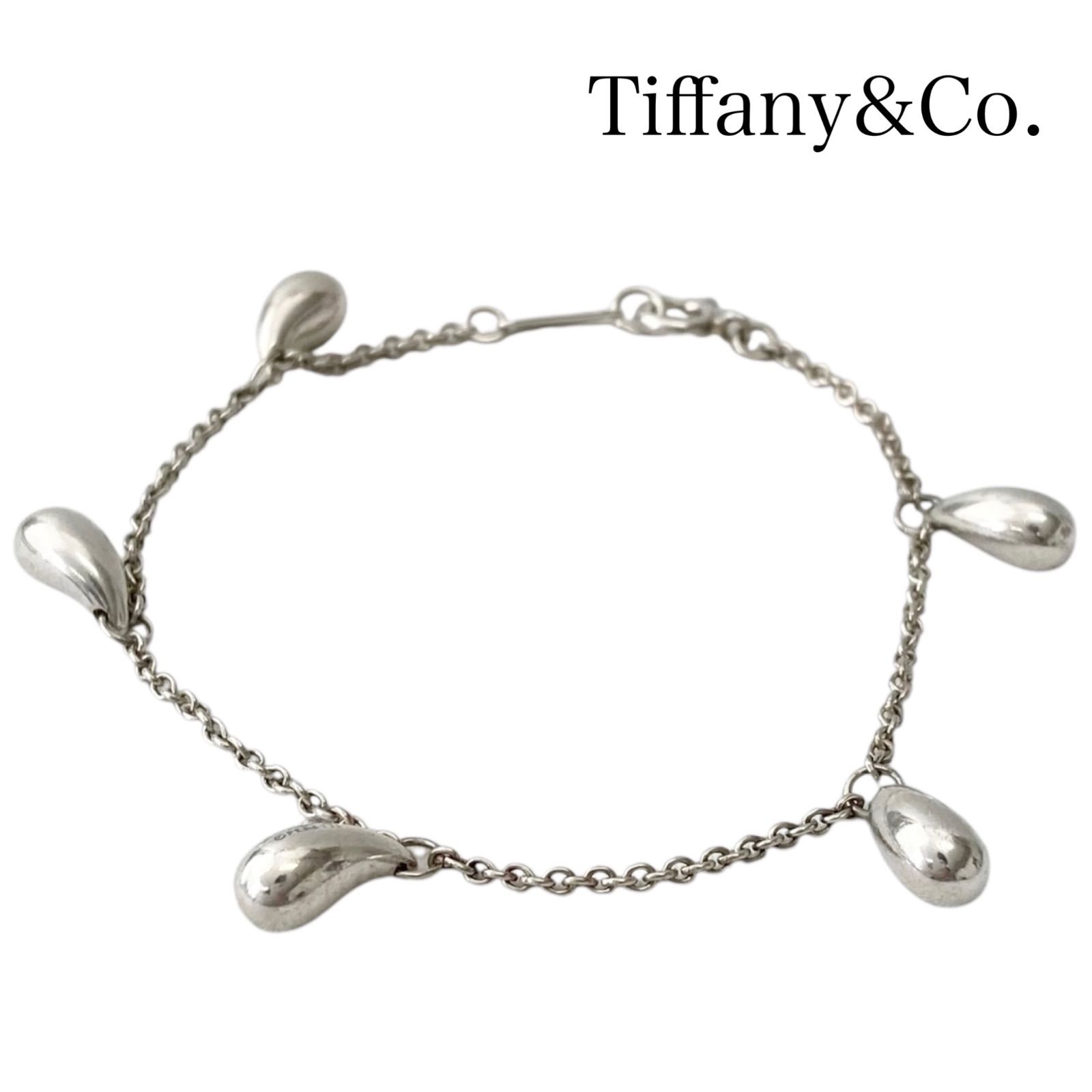 TIFFANY&Co. ティファニー　ティアドロップ　5P　エルサペレッティ　silver925　ブレスレット 6.2g