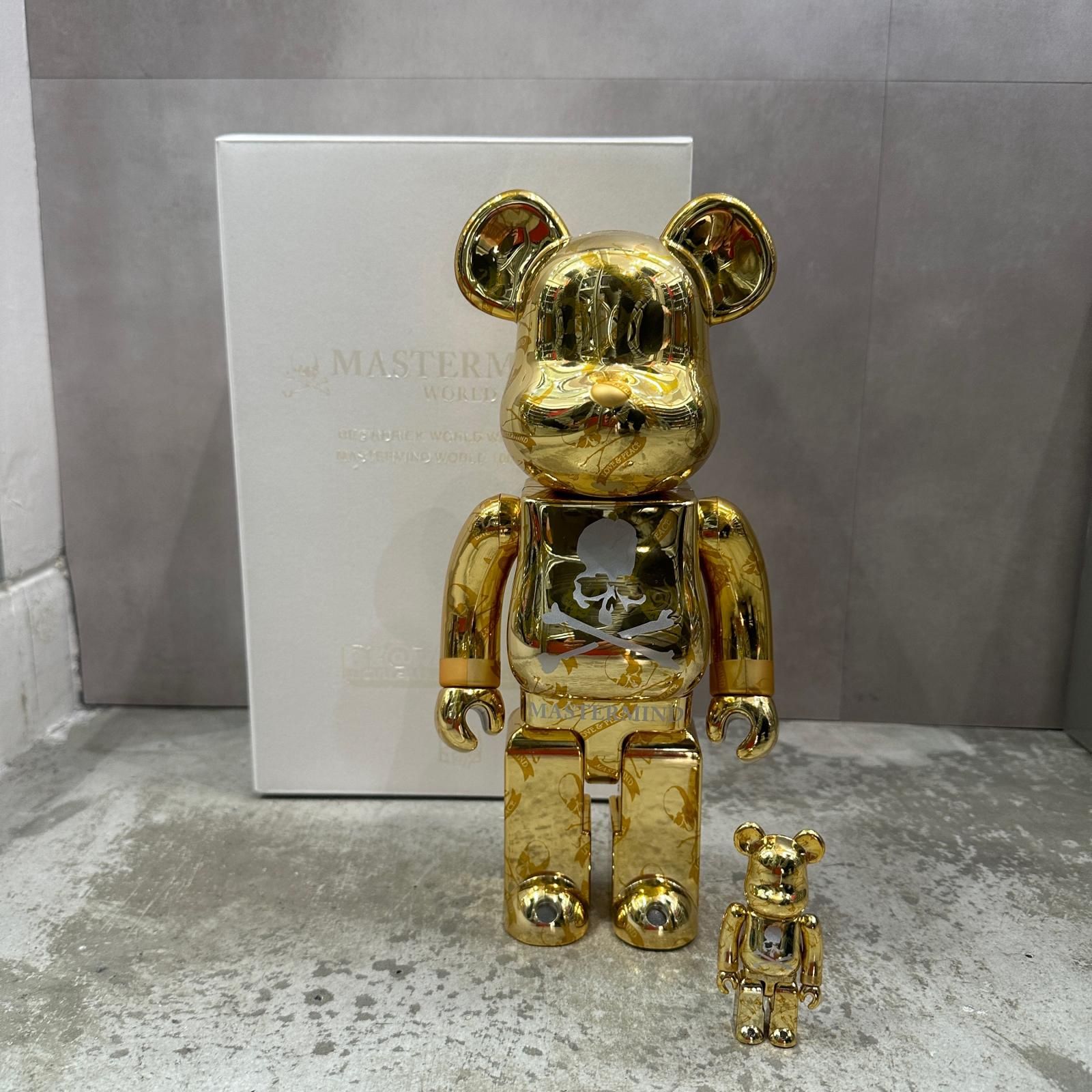 MEDICOM TOY × mastermind JAPAN BE＠RBRICK 400％ 100％ フィギュア メディコムトイ × マスターマインドジャパン F （14782M）