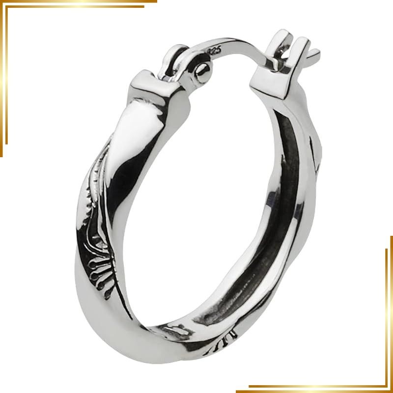 【新品】 [セノーテ]ツイスト ネイティブ フープ ピアス【シルバー925 シルバーアクセサリー】e0602 1