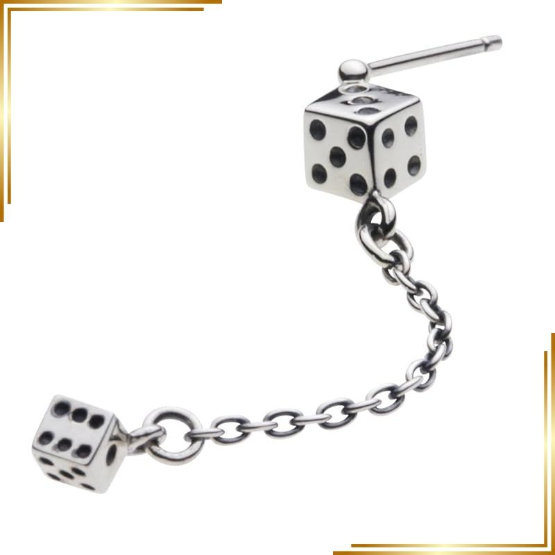 【新品】 [セノーテ]チェーン ダイス ピアス【シルバー925 シルバーアクセサリー】e0351 0