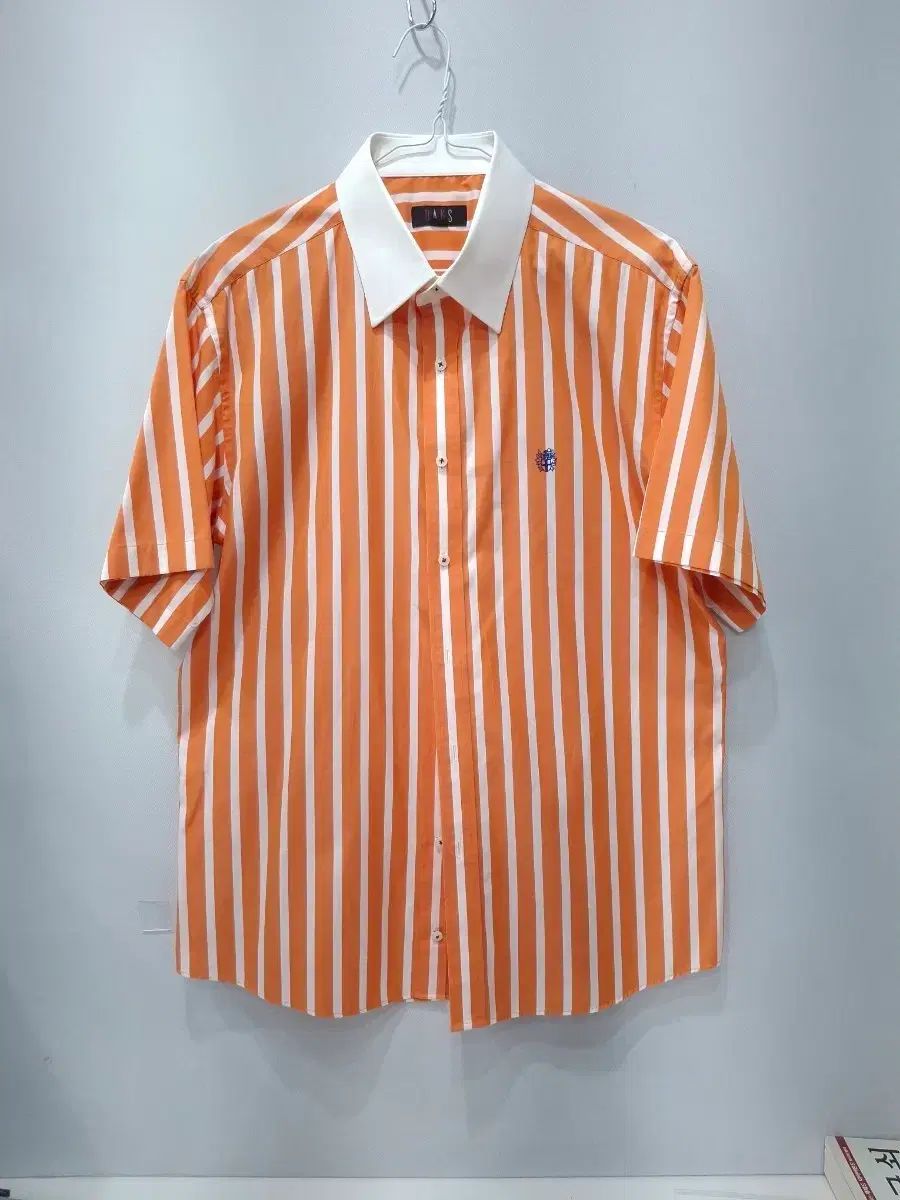 DAKS オレンジ ストライプ 半袖 シャツ 105