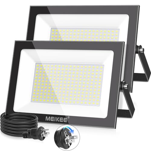 ☆新品☆MEIKEE【100W 超曝光 2個セット】led投光器 作業灯 看板灯 6500K昼光色 10000LM 1000w相当 集魚灯 駐車場灯 省エネ 高輝度 豪雨対応 工場 IP66防水 体育館用 倉庫照明 防犯灯 ナイター 船舶 屋 e5ddb086
