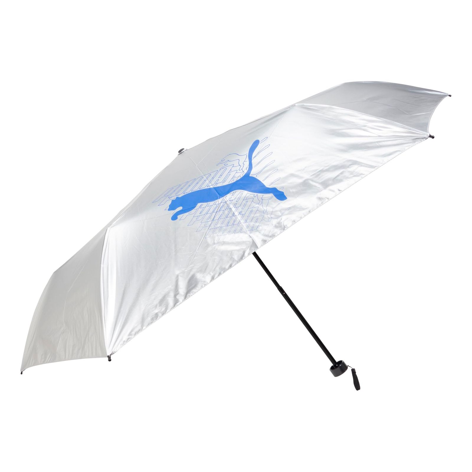 新品 プーマ(Puma) 晴雨兼用 表シルバーC ミニ折傘 ブルー 60cm PBP66MN60