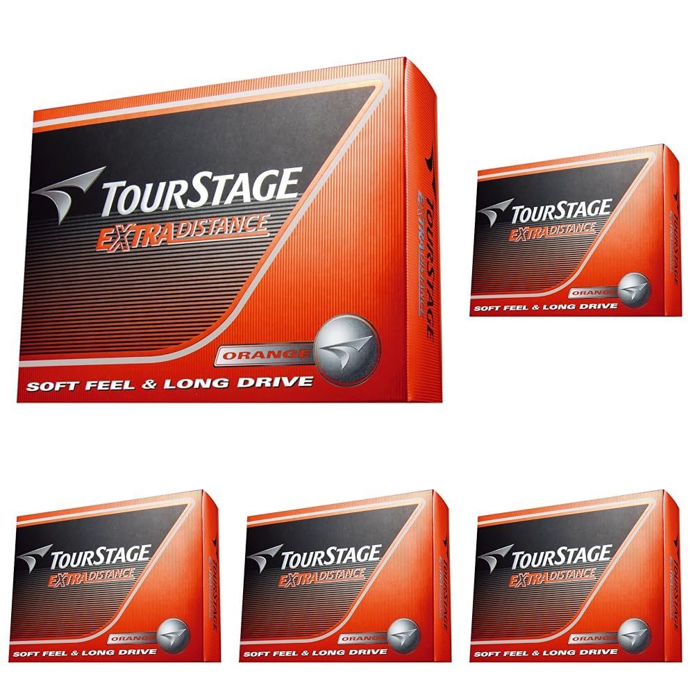 新品 BRIDGESTONE(ブリヂストン) ゴルフボール TOURSTAGE エクストラディスタンス 1ダース(12個入り) オレンジ TEOX (× 5)