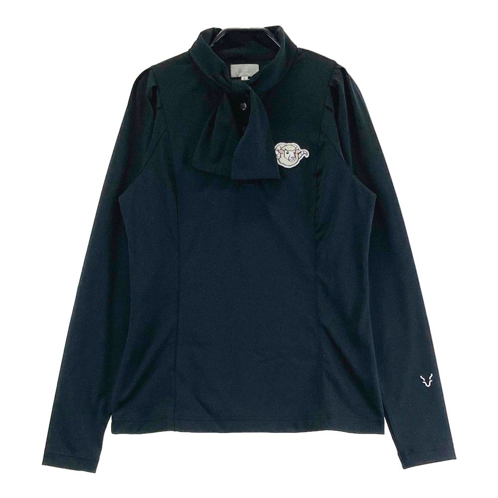 サイズ：2 CPG GOLF シーピージーゴルフ 1101-24210 長袖ボウタイシャツ ブラック系 [240101676087] ゴルフウェア レディース ストスト