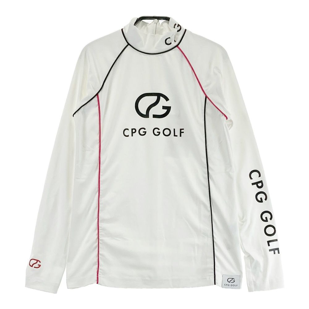 サイズ：1 CPG GOLF シーピージーゴルフ 1109-24101 長袖モックネックTシャツ  ホワイト系 [240101676098] ゴルフウェア レディース ストスト サイズ：1 CPG GOLF シーピージーゴルフ 1109-24101 長袖モックネックT