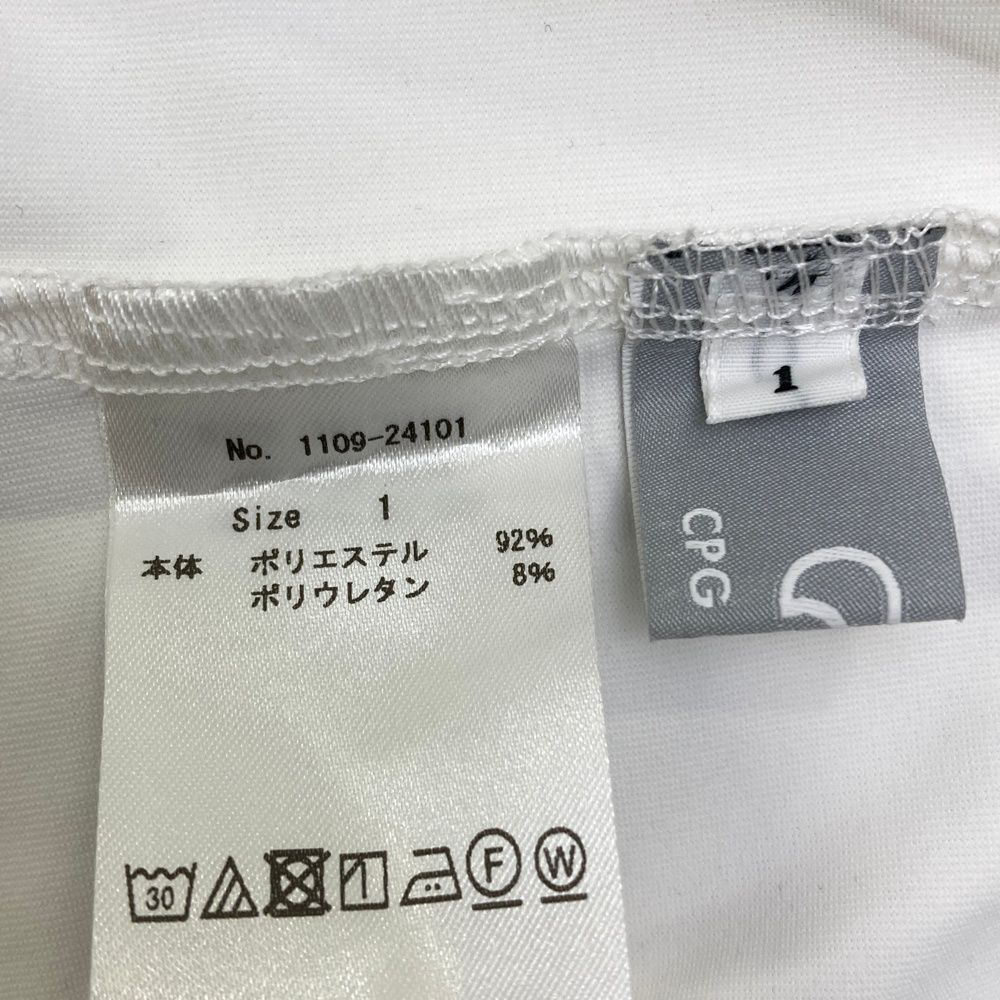 サイズ：1 CPG GOLF シーピージーゴルフ 1109-24101 長袖モックネックTシャツ  ホワイト系 [240101676098] ゴルフウェア レディース ストスト サイズ：1 CPG GOLF シーピージーゴルフ 1109-24101 長袖モックネックT