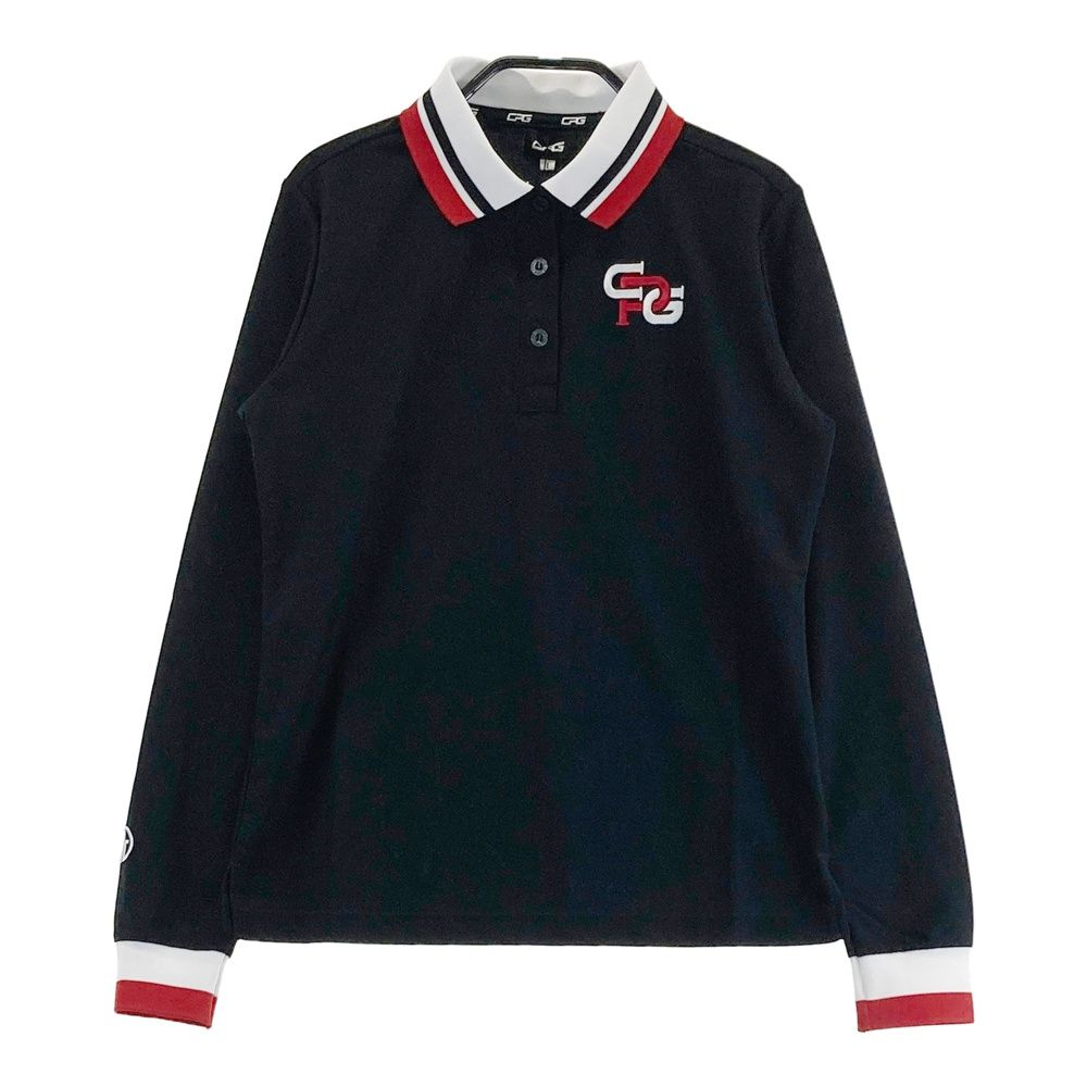 サイズ：1 CPG GOLF シーピージーゴルフ 1109-23201 長袖ポロシャツ ブラック系 [240101676107] ゴルフウェア レディース ストスト