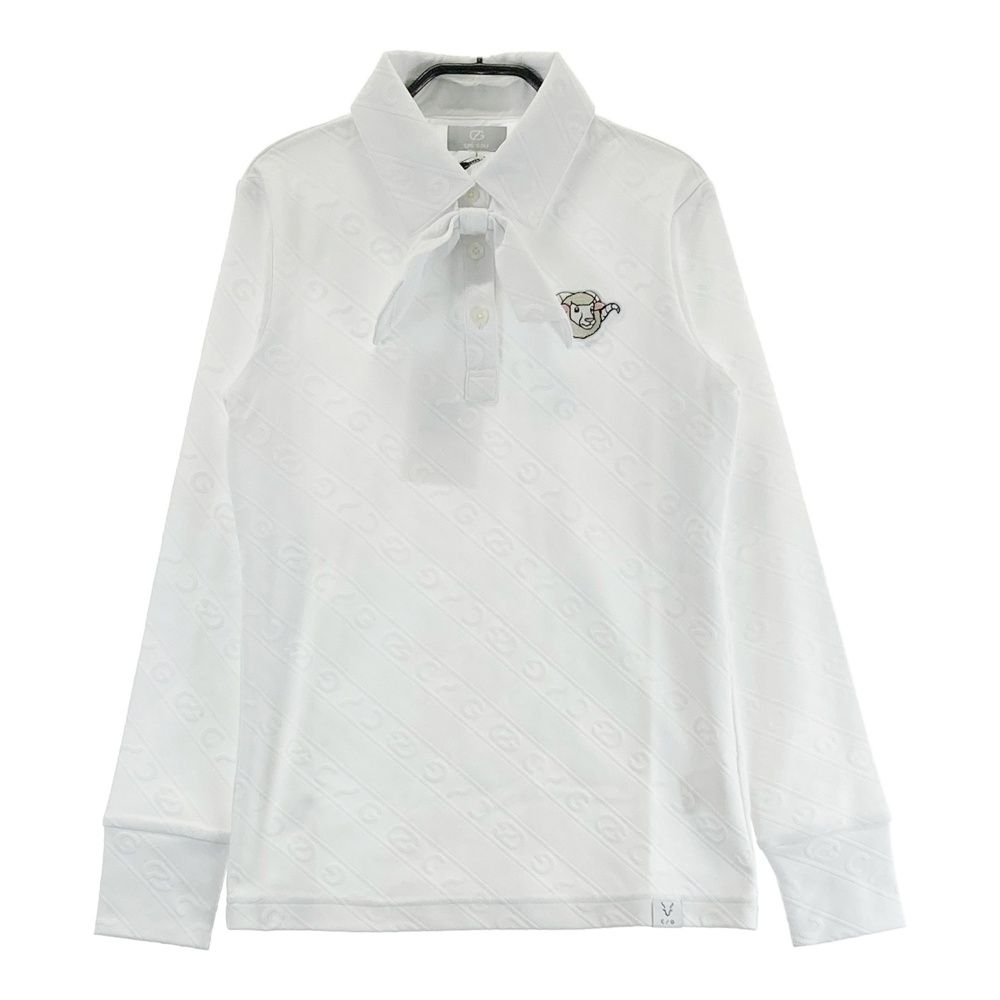 サイズ：1 CPG GOLF シーピージーゴルフ 1109-24203 長袖ポロシャツ ホワイト系 [240101676113] ゴルフウェア レディース ストスト