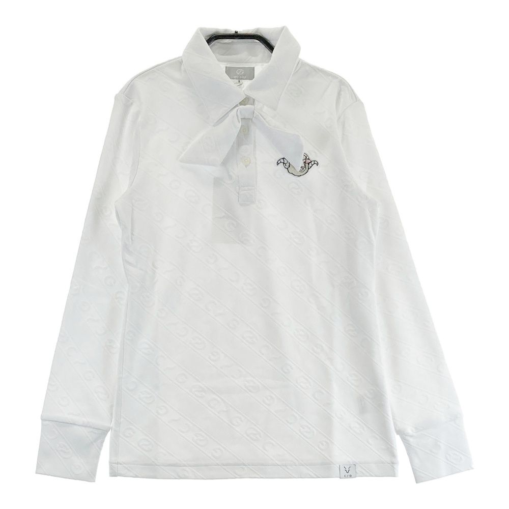サイズ：2 CPG GOLF シーピージーゴルフ 1109-24203 長袖ポロシャツ ホワイト系 [240101676114] ゴルフウェア レディース ストスト