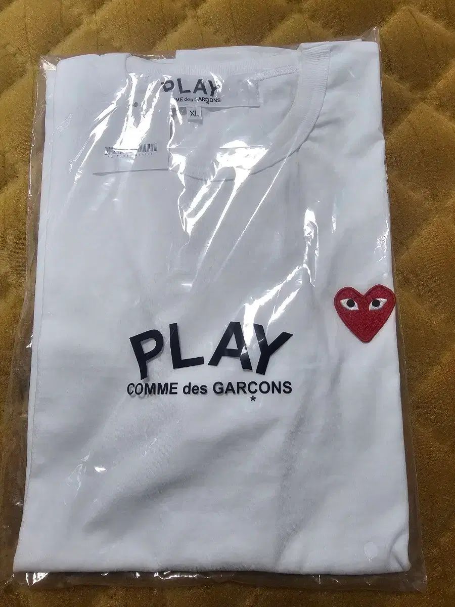 COMME des GARCONS PLAY 白 半袖 Tシャツ XL