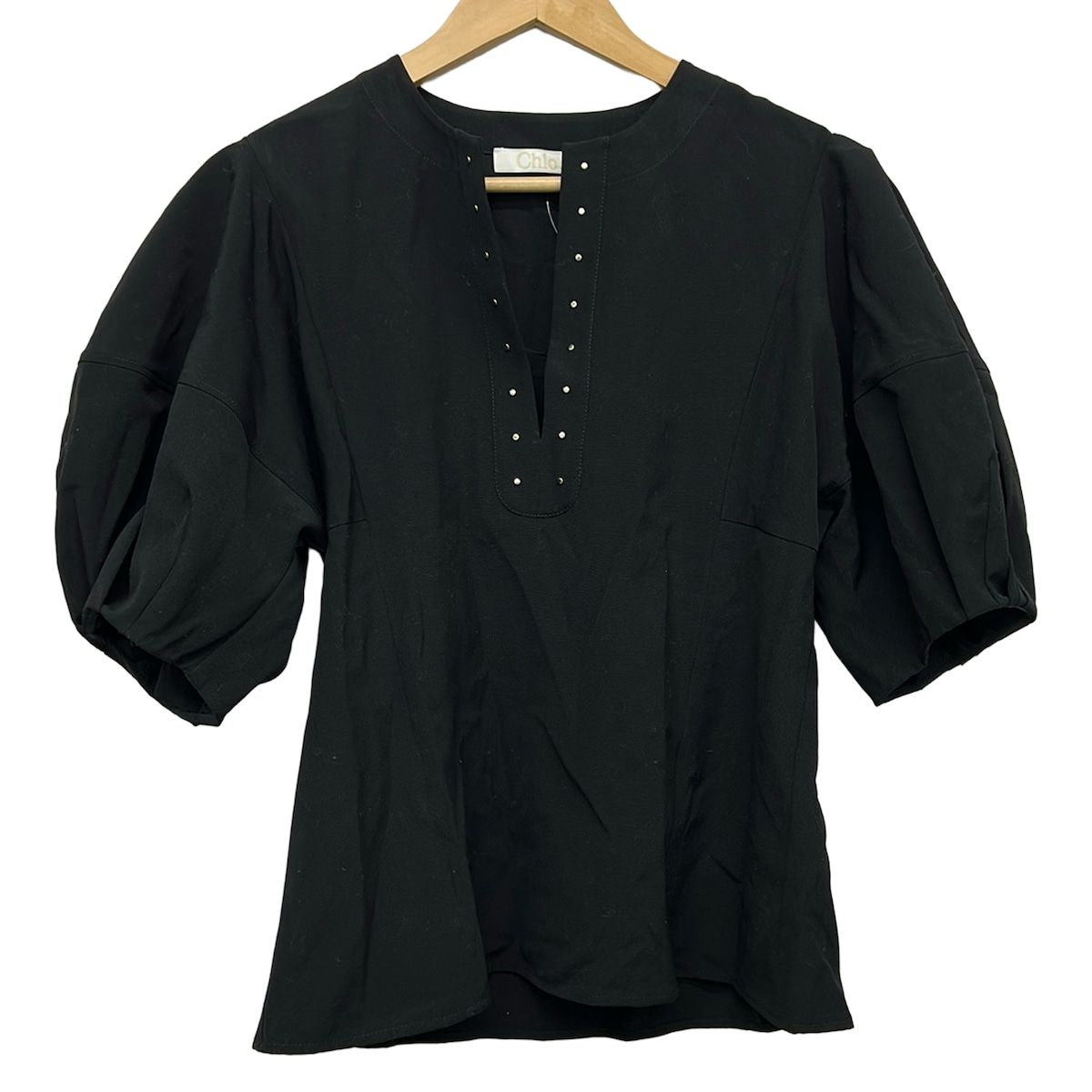 Chloe(クロエ) 半袖カットソー サイズ36 S レディース美品 - 黒 スタッズ