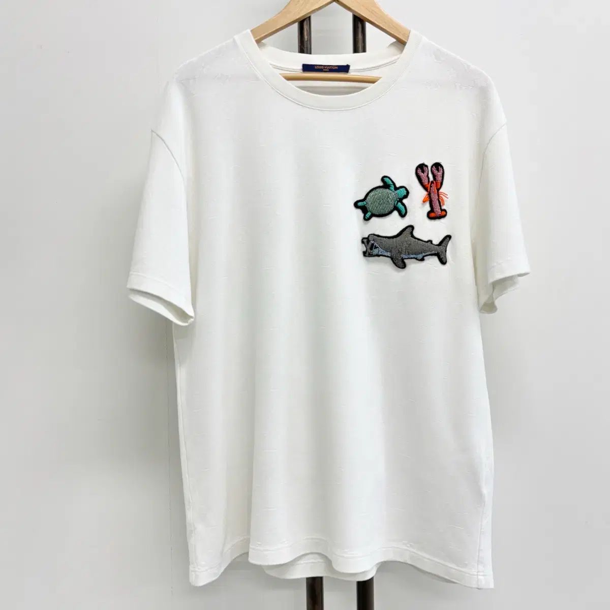 L ルイヴィトン LVロゴ ビーズ ANIMAL アニマル ニット 半袖Tシャツ