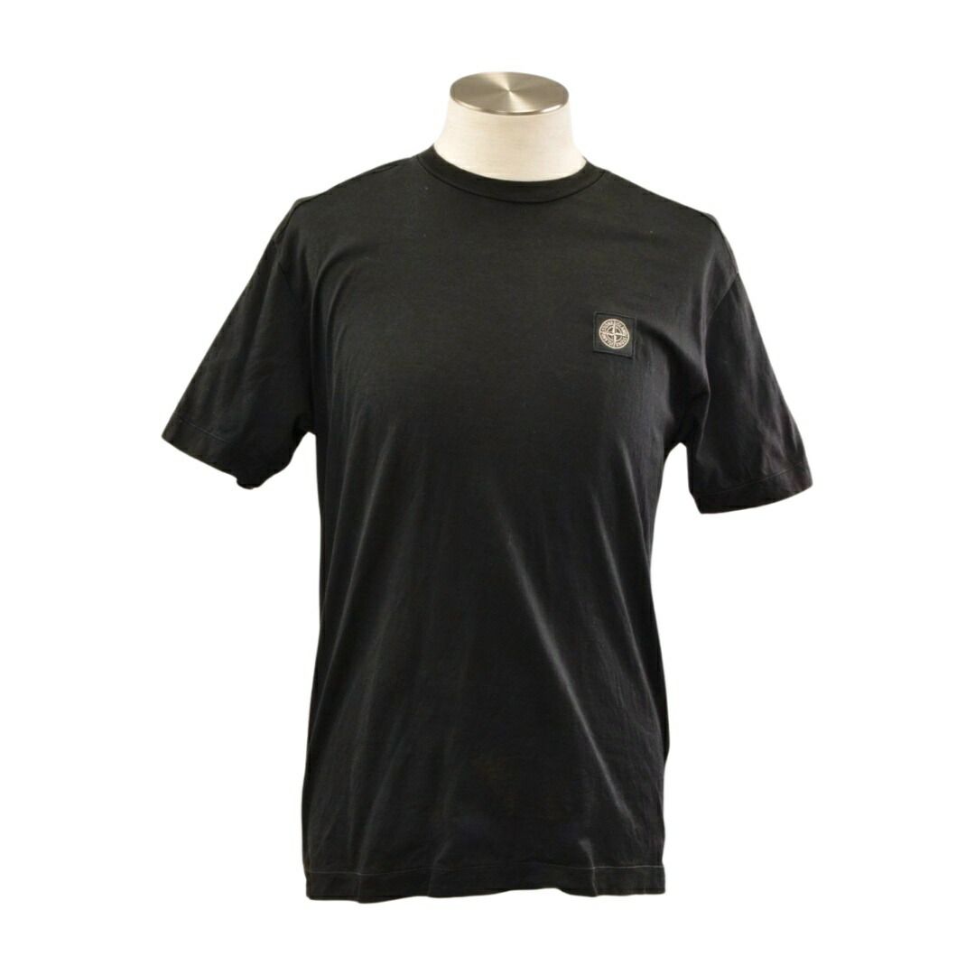ストーンアイランド STONE ISLAND Tシャツ カットソー コットン 半袖 Sサイズ ブラック メンズ F-S4815