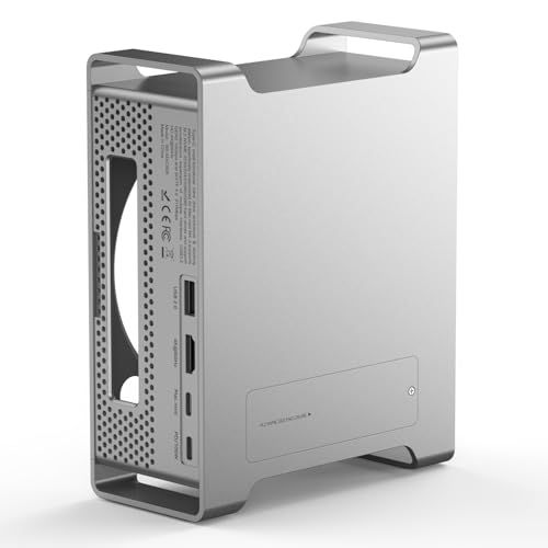 MiliPow Mac Mini M4/M4 Pro用 ドッキングステーションスタンド（M.2 NVMe ケース付属）、4K@60Hz HDMI、USB3.2 10Gbps高速転送、USB2.0、SD/TFカードスロット、100W PD充電対 764df896