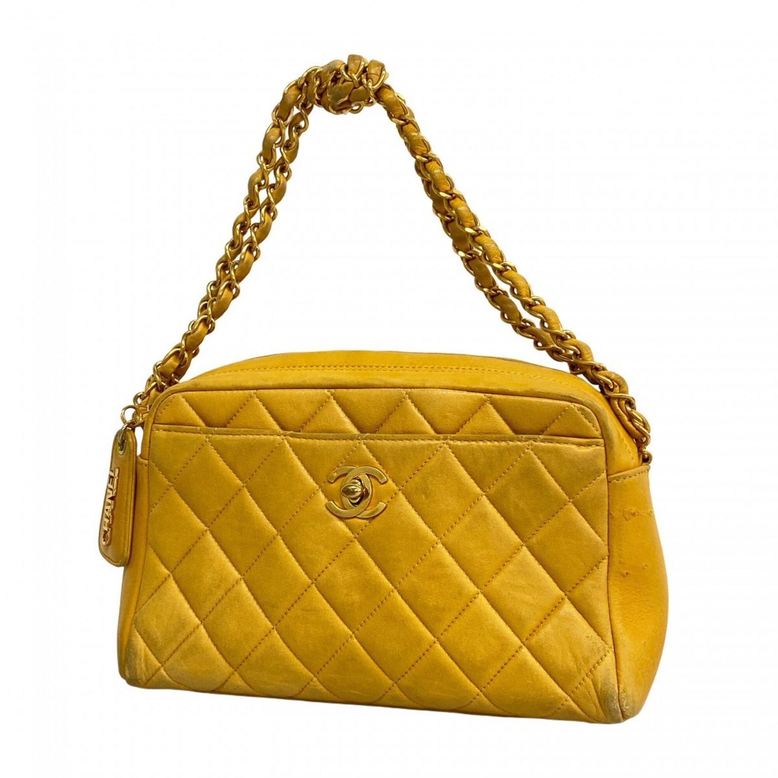 シャネル(Chanel) シャネル ショルダーバッグ マトラッセ ラムスキン イエロー レディース P2826318