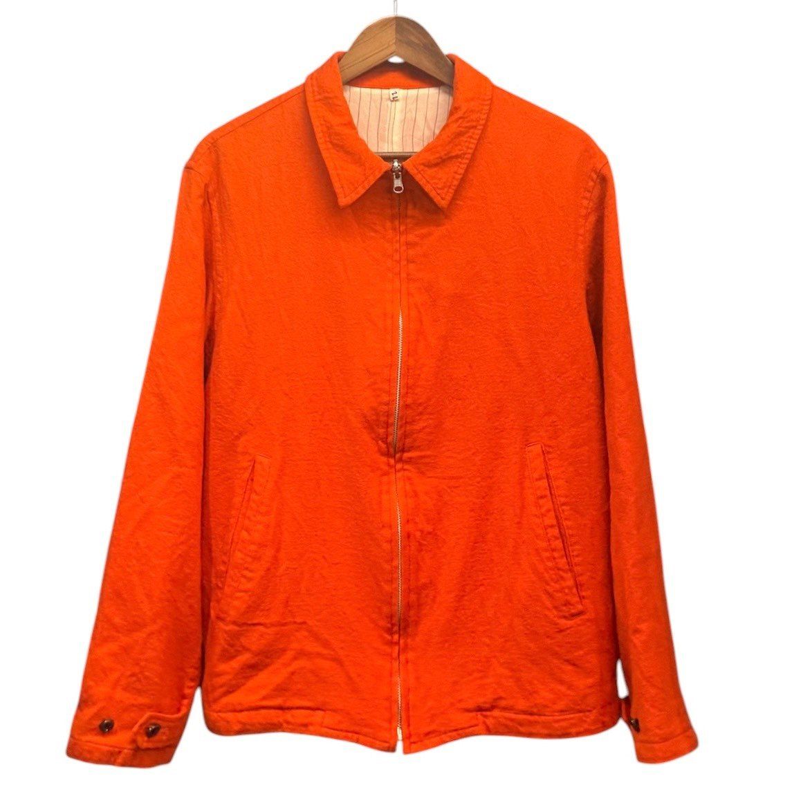 KHOKI コッキ 24AW Washed wool zip up jacket リバーシブルウールジャケット 24fw-jk-09 1 オレンジ 15387