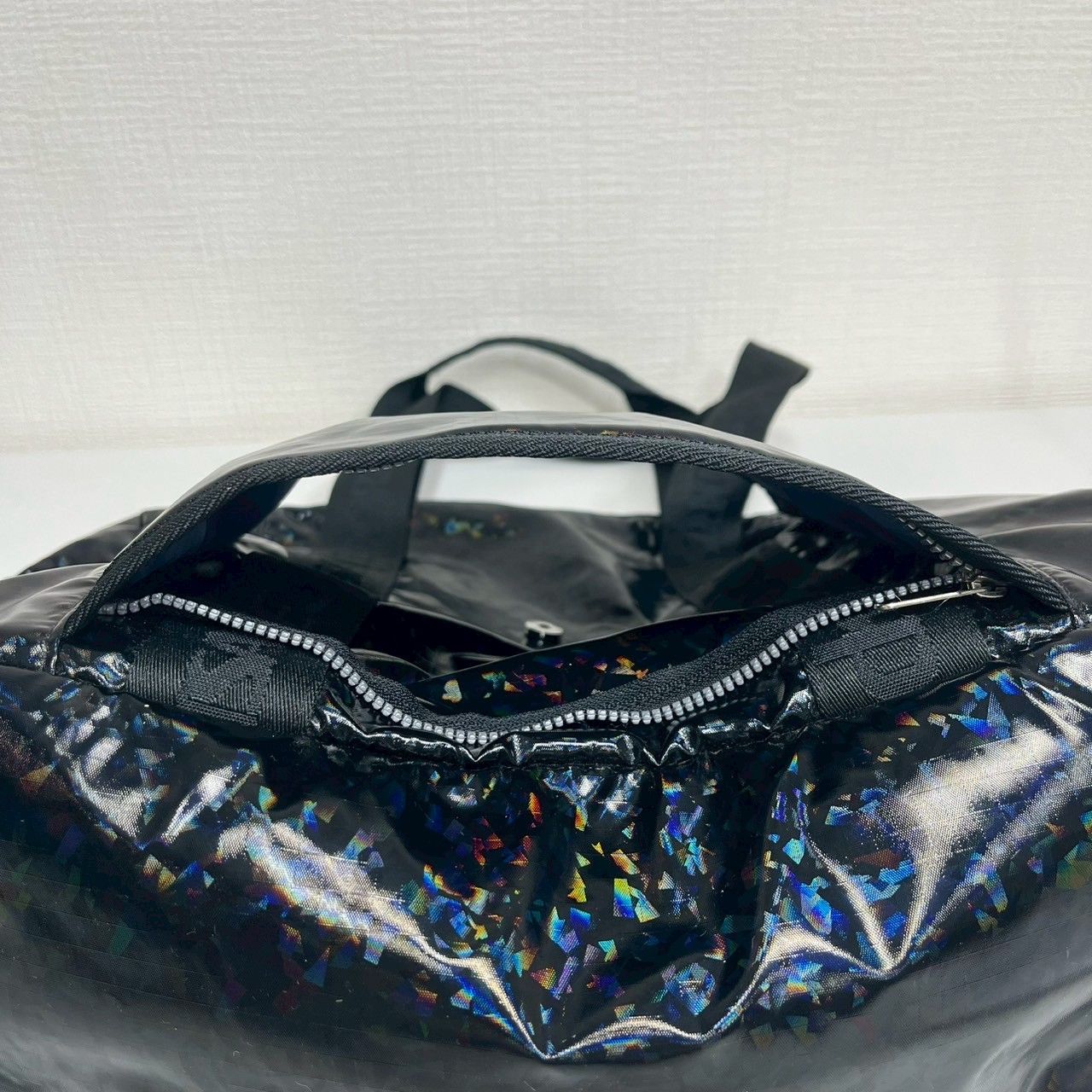 レスポートサック　ボストンバッグ　ショルダーバッグ 黒ホログラム WB211 LESPORTSAC レスポートサック ミニボストンバッグ ショルダー
