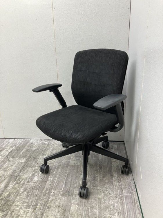 【中古品】ウチダ 可動肘付クレネチェア KRA-00C ブラック