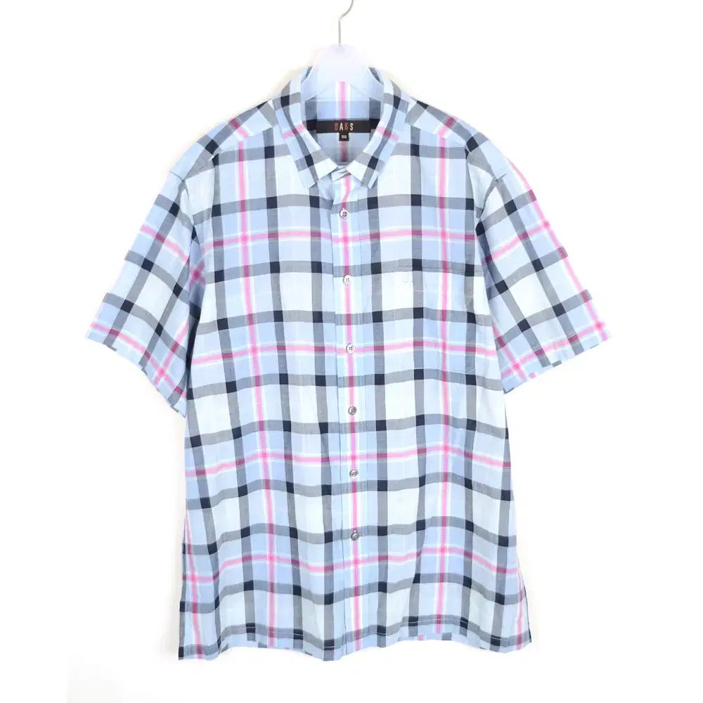 ダックス 半袖 シャツ メンズL CHECK シャツ NB6958
