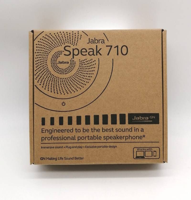 極美品！Jabra Speak 710 スピーカーフォン 【国内正規品】 Web会議 エコーキャンセラー内蔵 Bluetooth接続 USB接続 最長15時間バッテリー持続7710-509