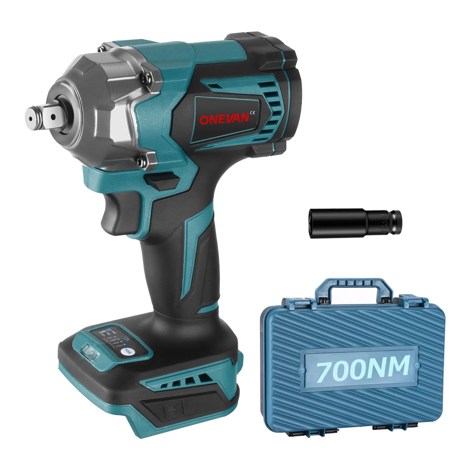 ONEVAN インパクトレンチ 18v 充電式 電動インパクトレンチ 18vマキタ 互換可能 緩めトルク700N・m 締め付けトルク630N・m 正逆転両用 4速切り替え LEDライト付き 無段変速 18vインパクト 電動インパクト 電動レン 296c1d41