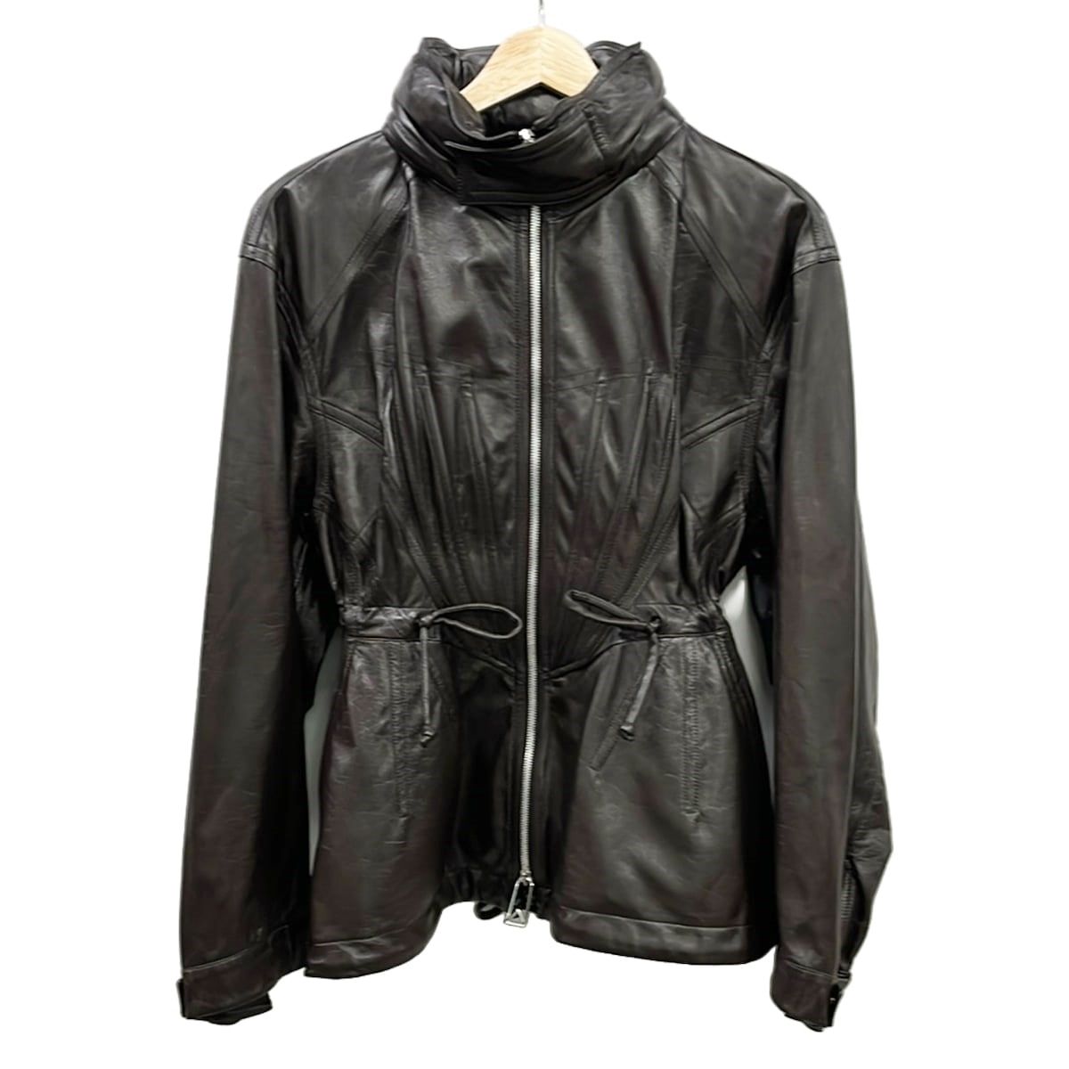 BOTTEGA VENETA(ボッテガヴェネタ) ブルゾン サイズXS レディース美品 - ダークブラウン 長袖/レザー/ジップアップ/秋/春