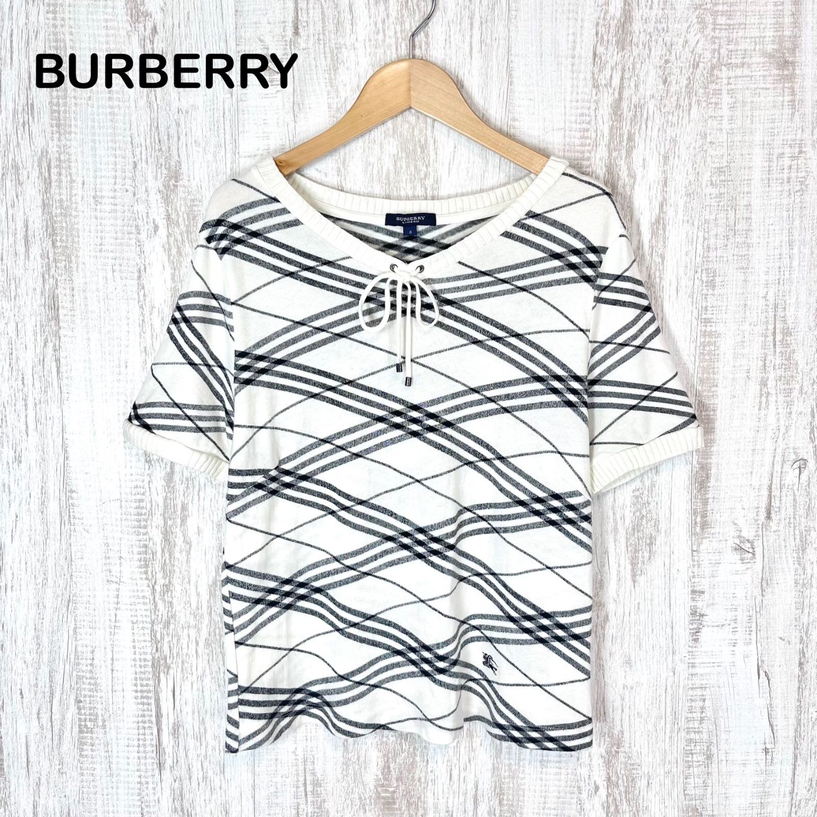 ✨新品未使用タグ付き✨BURBERRY Londonホースロゴ 半袖カットソー BURBERRY LONDON バーバリーロンドン ホース ロゴ刺繍 チェック 総柄