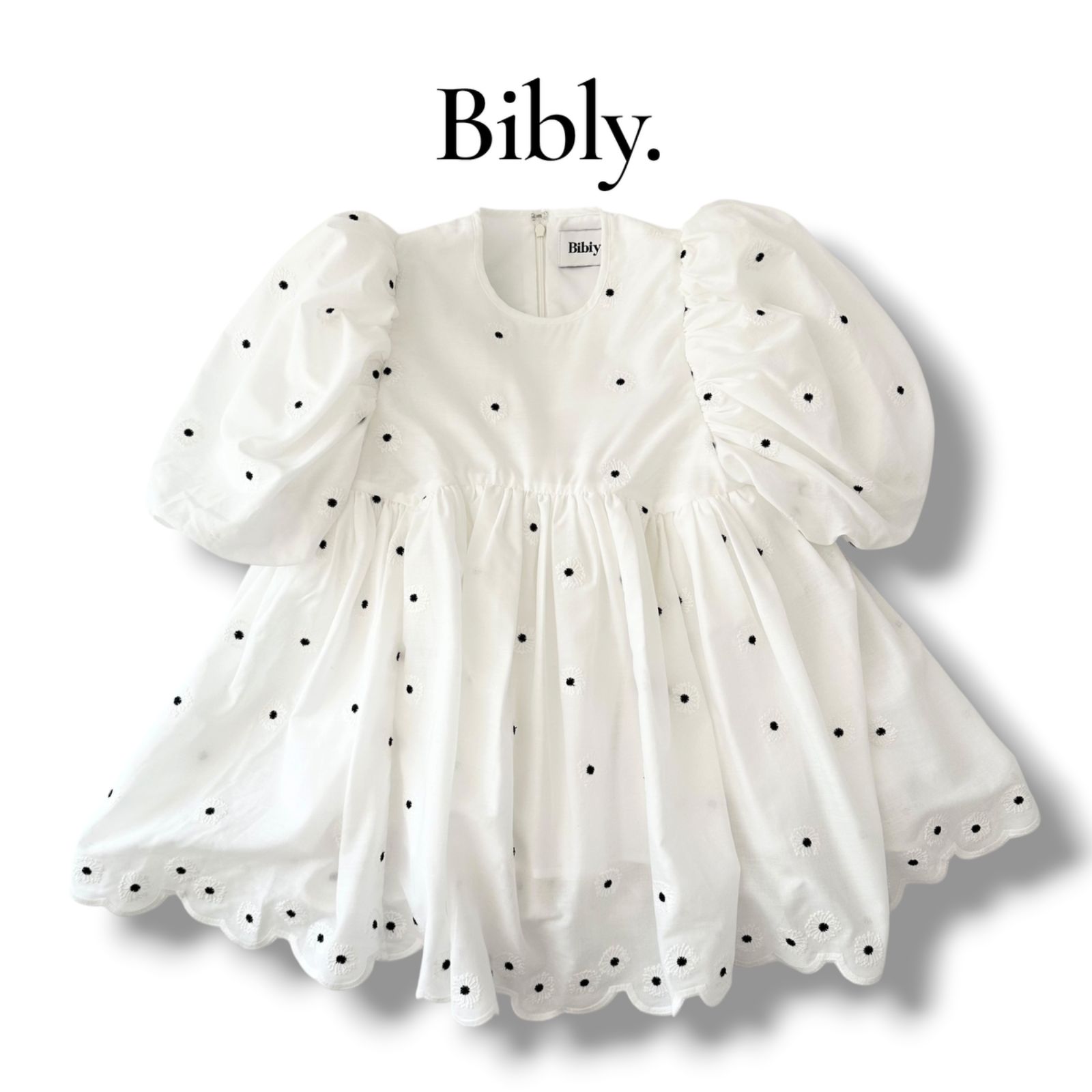 ビビィ Bibiy. EMILY FLOWER BLOUSE 花柄刺繍 ブラウス ホワイト フリー 6M014
