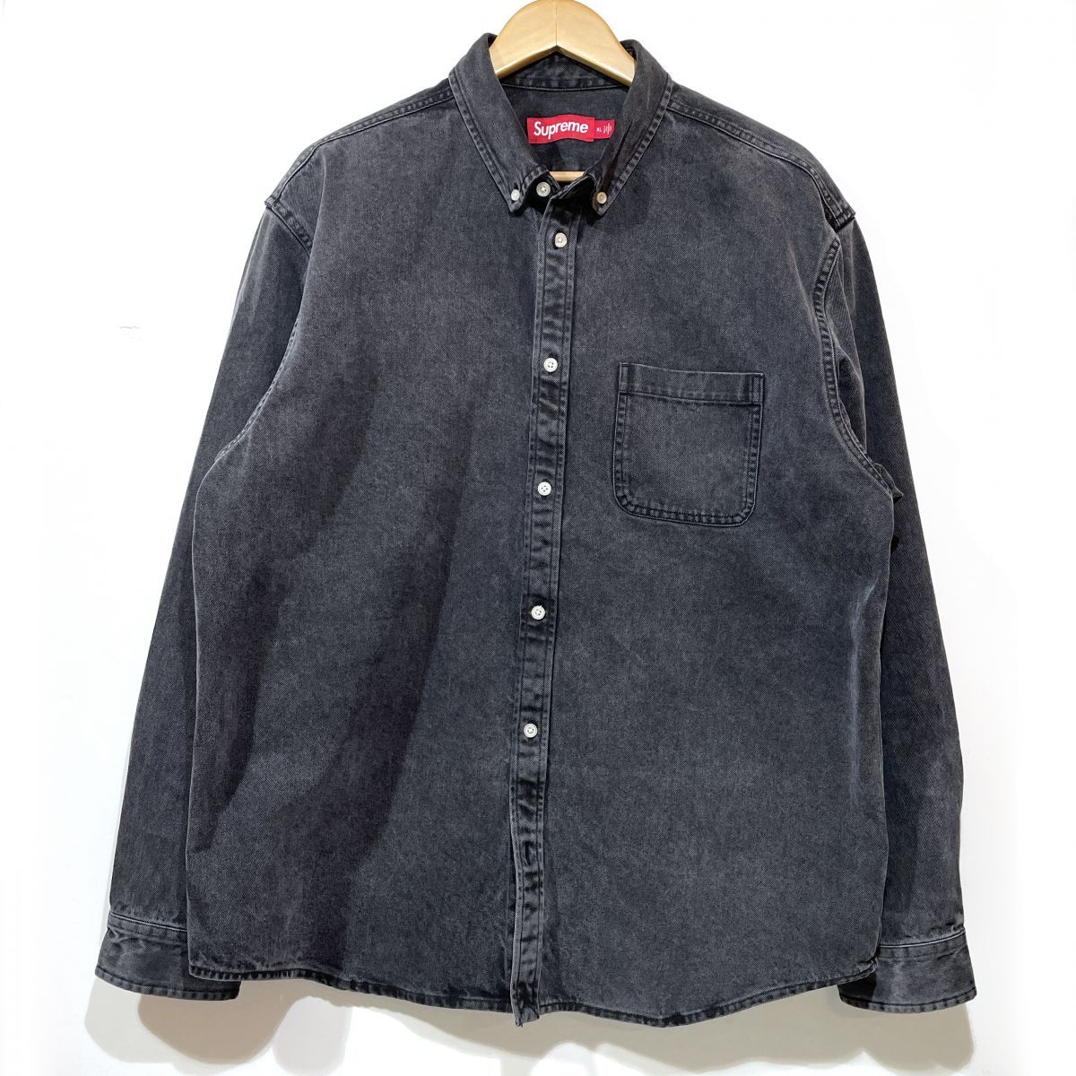 Supreme シュプリーム バックロゴ アップリケ デニムシャツ XLサイズ 長袖 ※中古 【津山店】
