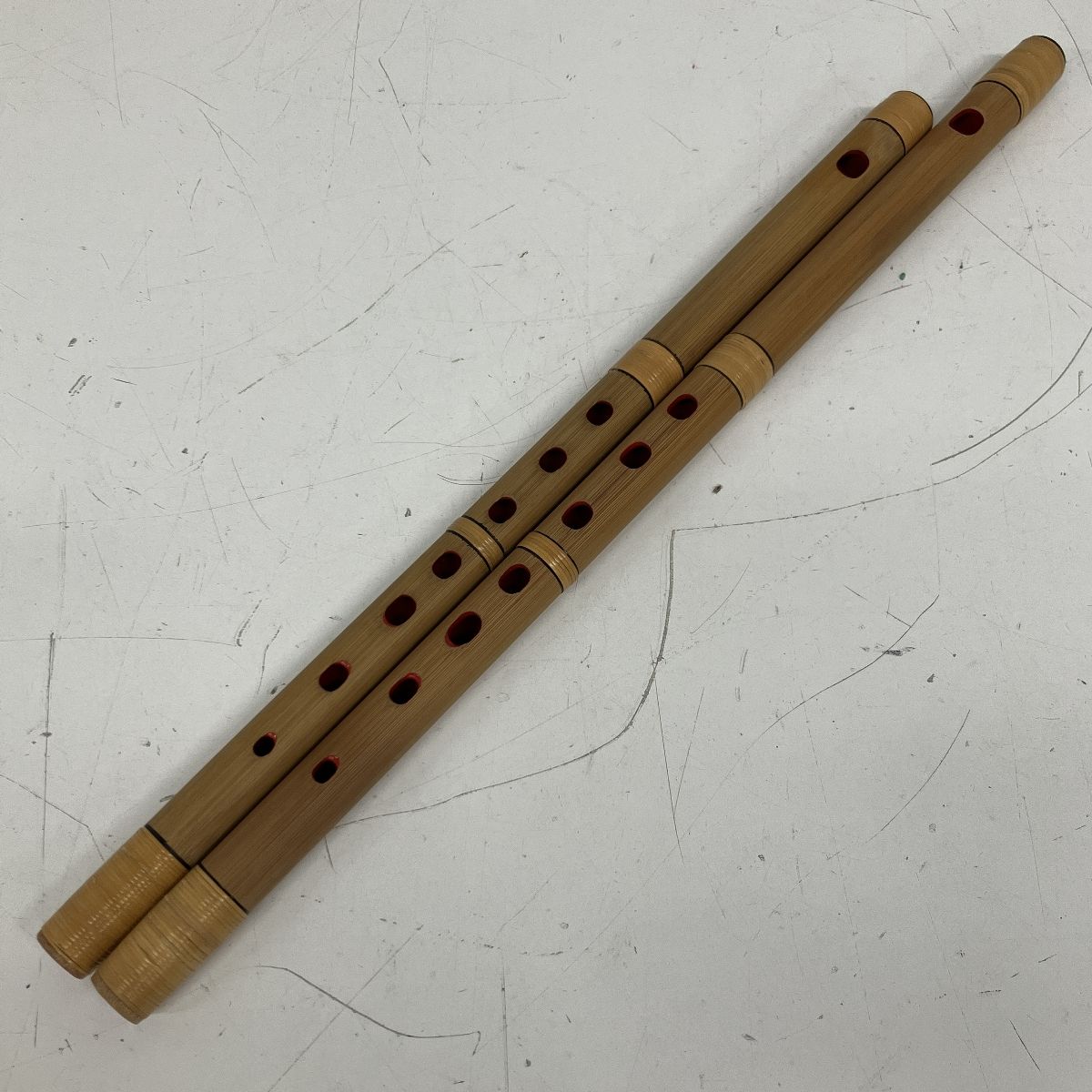 竜峰 篠笛 七本調子 2本セット 竹製 中古 S11153850