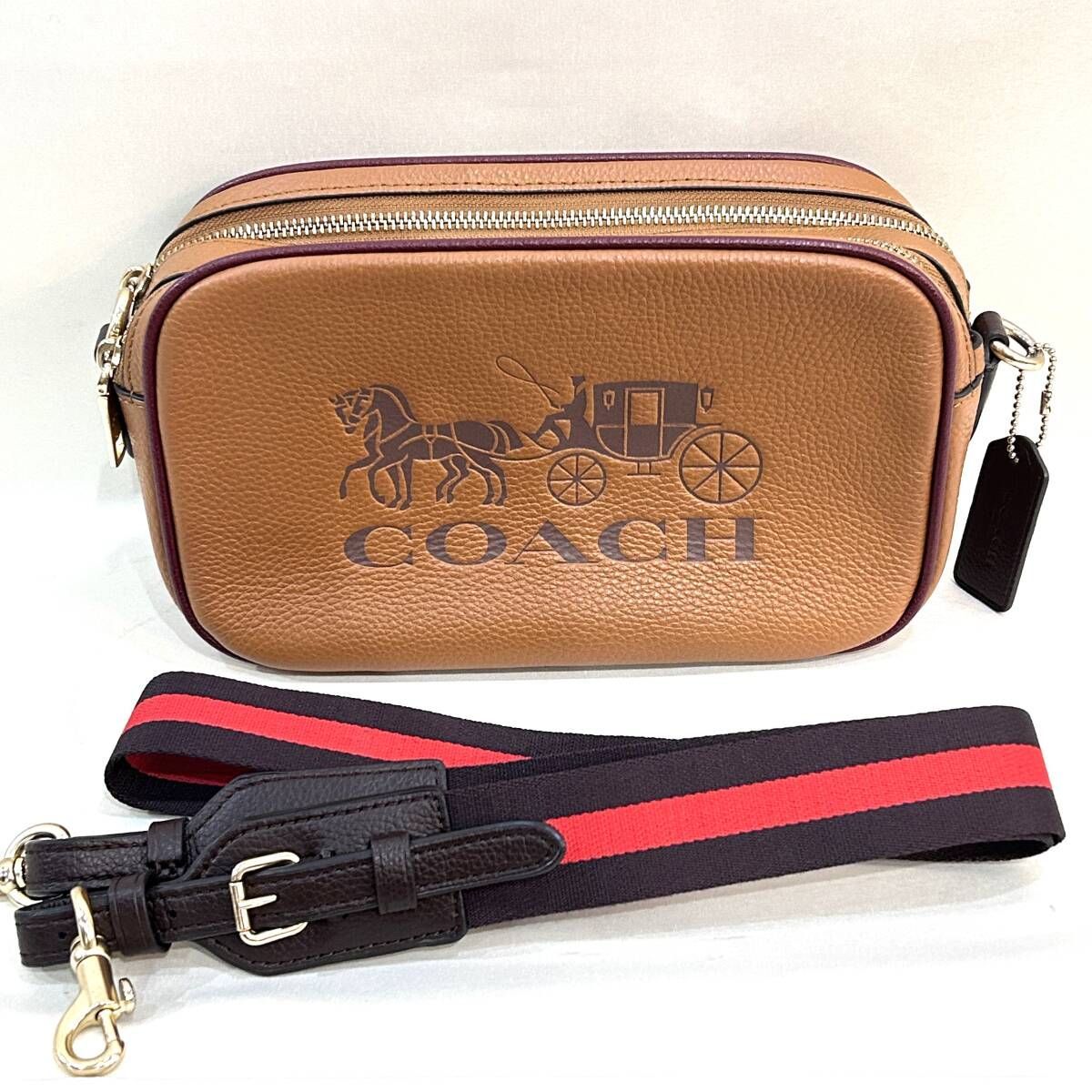 美品 (P47) COACH / コーチ c1979-f72704 レザーショルダーバッグ ブラウン ブランドロゴ バッグ レディース used