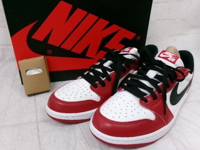 【中古】箱有 NIKE ﾅｲｷ ｽﾆｰｶｰ Air Jordan 1 Retro Low OG HQ6998-600 ﾚｯﾄﾞ/ﾎﾜｲﾄ 27.0cm 991915994