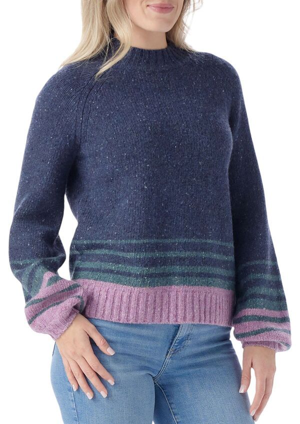 スマートウール レディース アウター ニット・セーター Smartwool Womens Lodge Ombre Sweater Deep Navy Heather ヘザー
