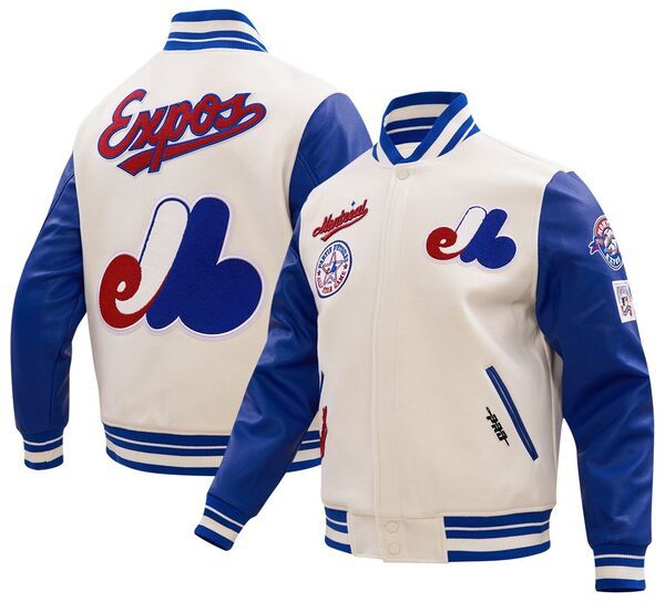 プロスタンダード メンズ アウター ジャケット・ブルゾン ウール Pro Standard Mens Montreal Expos Wool Varsity Jacket Cream クリーム