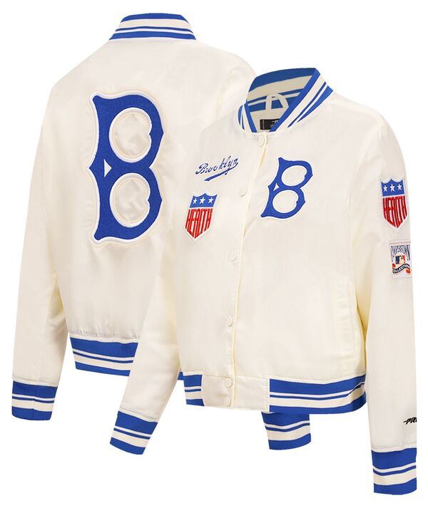 プロスタンダード レディース アウター ジャケット・ブルゾン サテン Pro Standard Womens Brooklyn Dodgers Retro Satin Jacket Cream クリーム